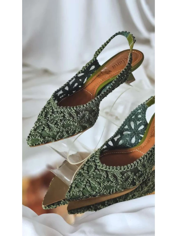 Slingback Oliva - Verde oliva