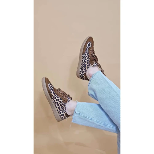 TÊNIS ANIMAL PRINT - Onça marrom